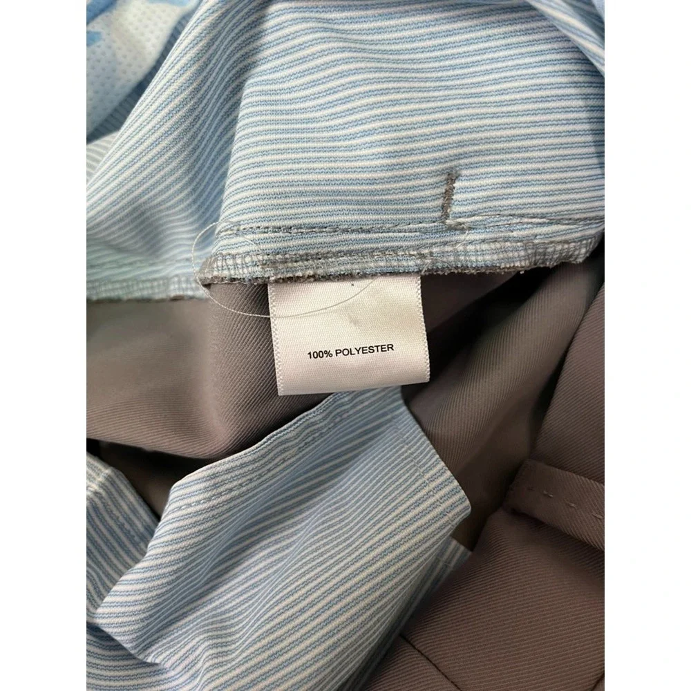 Peter Millar Chino‎ Pants Mens Straight Leg Polyester Gray High Rise Size 52 R